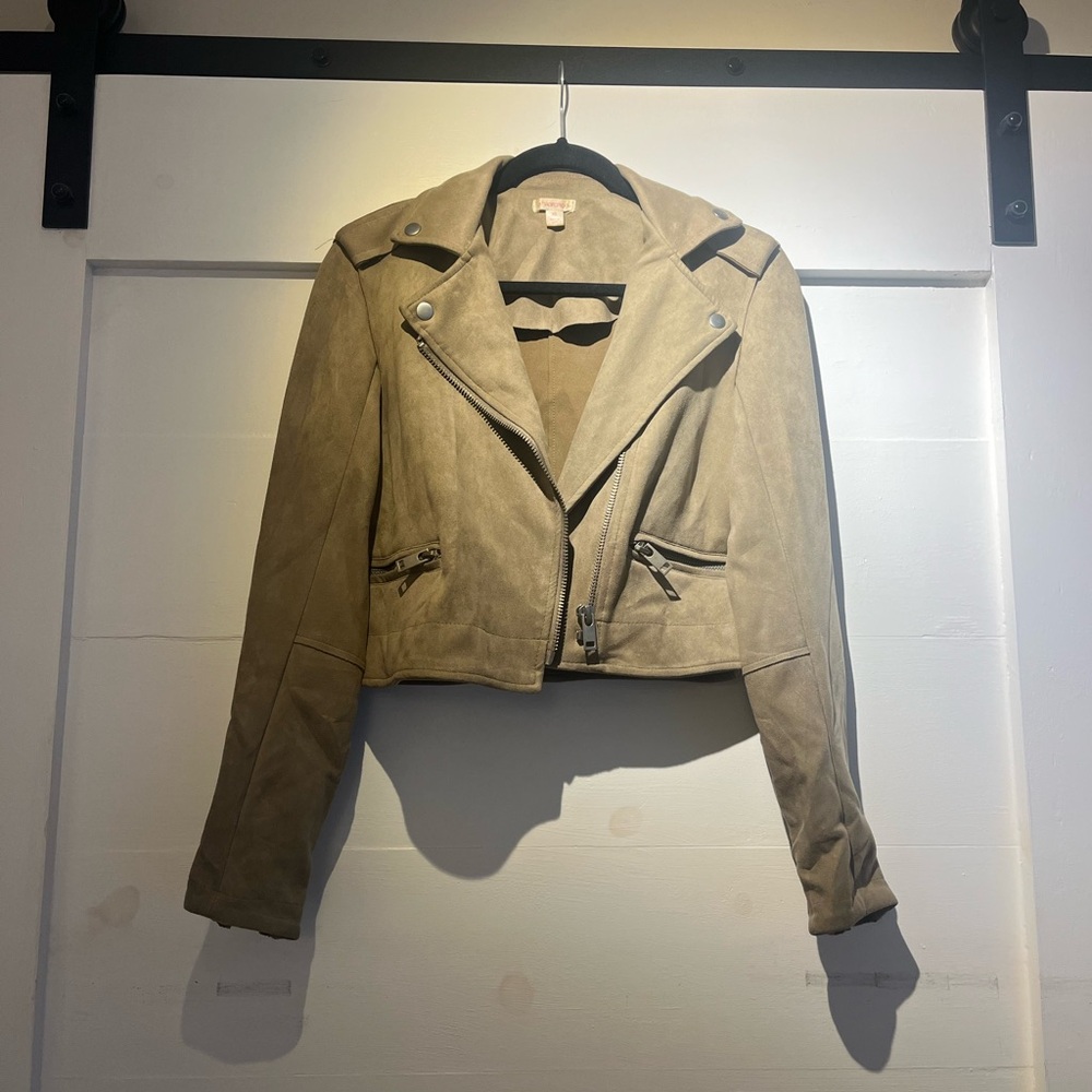Xhilaration Women's Tan Faux Suede Jacket
